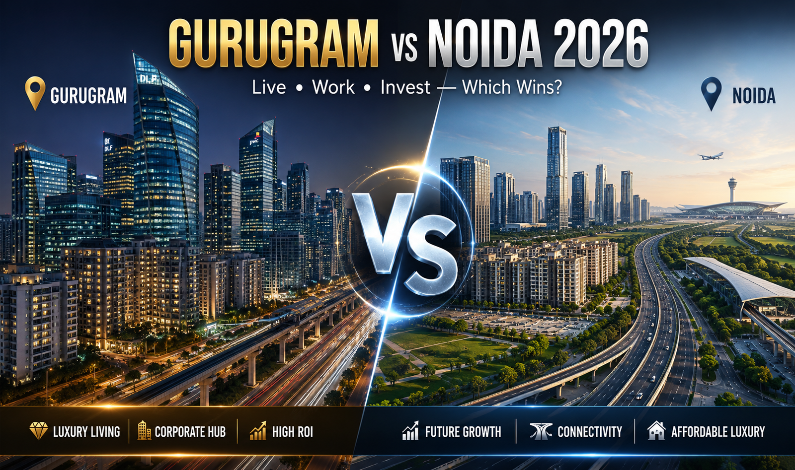 Gurugram vs Noida investment